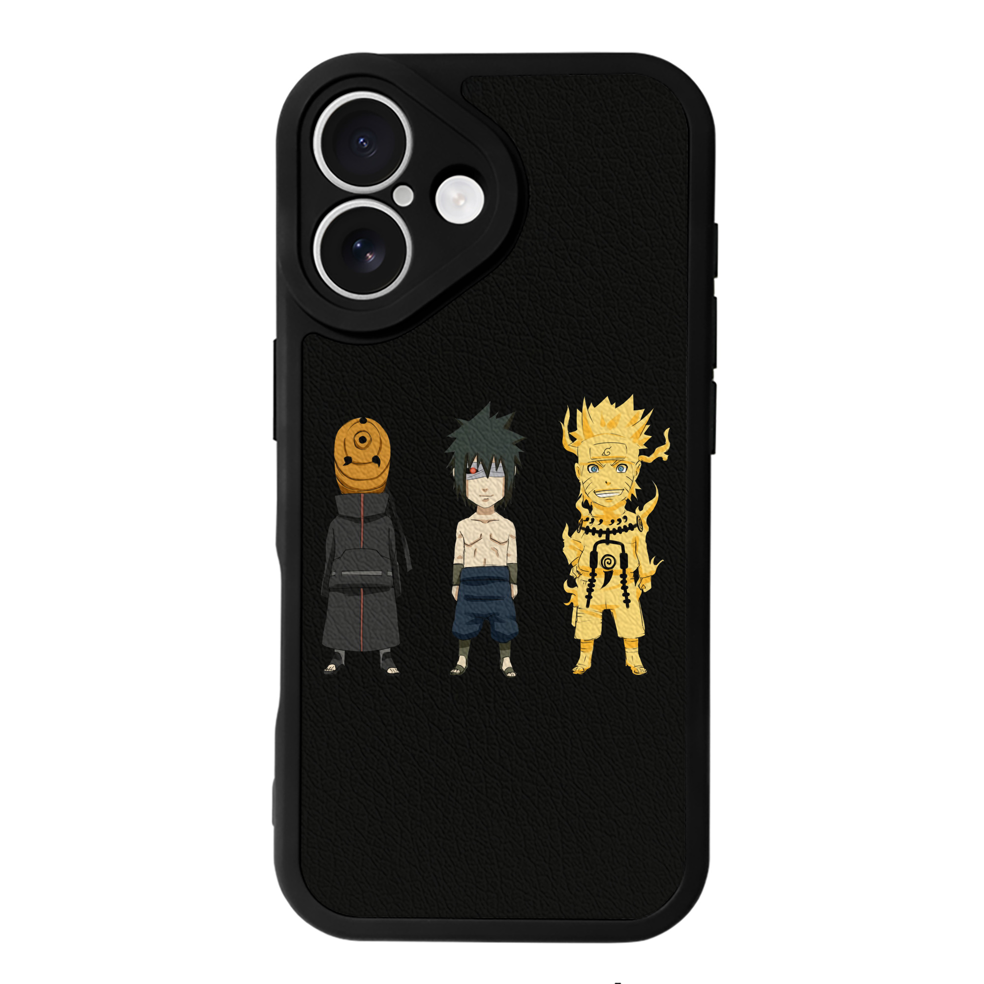 （画像用） NARUTO -ナルト- うちは サスケ Uchiha Sasuke 【iPhone 16シリーズ対応】シリコンスマホケース（レザー調） 材質：シリコン